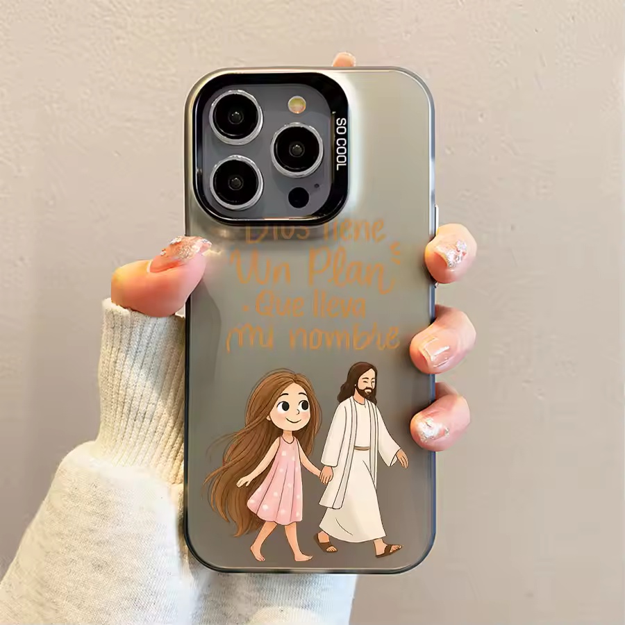 Phone Cases Girls - Cute Girl Walking With God Matte