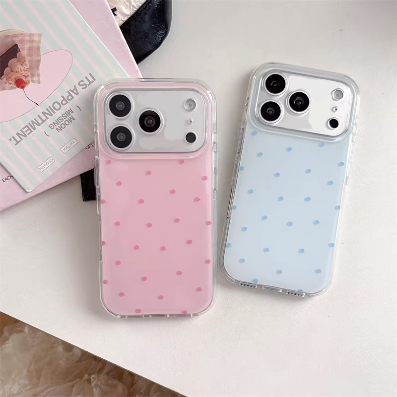 Phone Cases Girls - Korean Ins Girl Simple Blue Pink