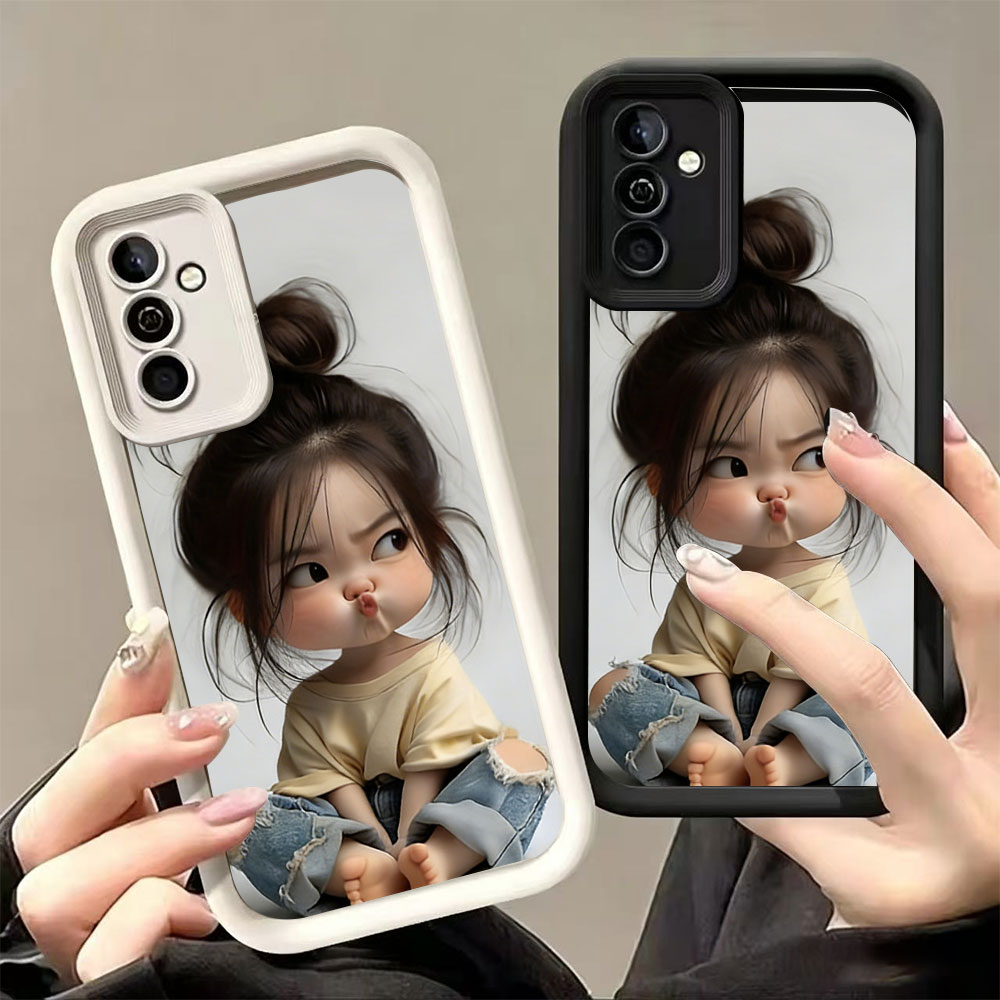 Phone Cases Girls - Meatball Head Girl Silicone Shockproof Phone