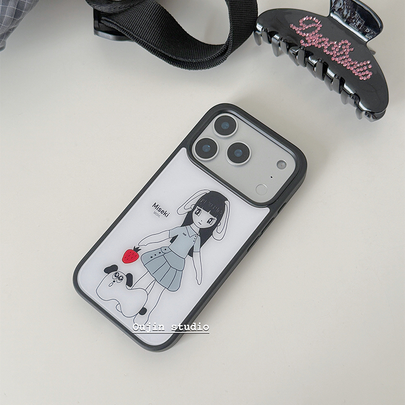 Phone Cases Girls - Korean Ins Cute Girl Strawberry Dog