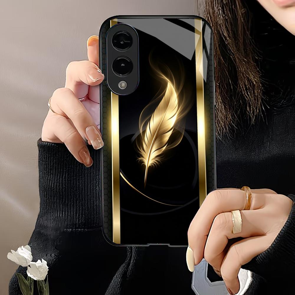 Shiny Golden Feather phone cas - Phone Cases Quad Lock ulasan dan harga