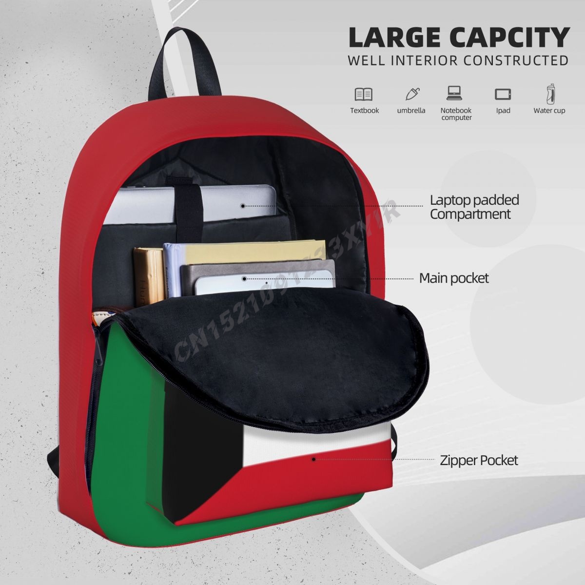 Unisex Backpack Kuwait Flag Ku - Phone Cases Kuwait ulasan dan harga