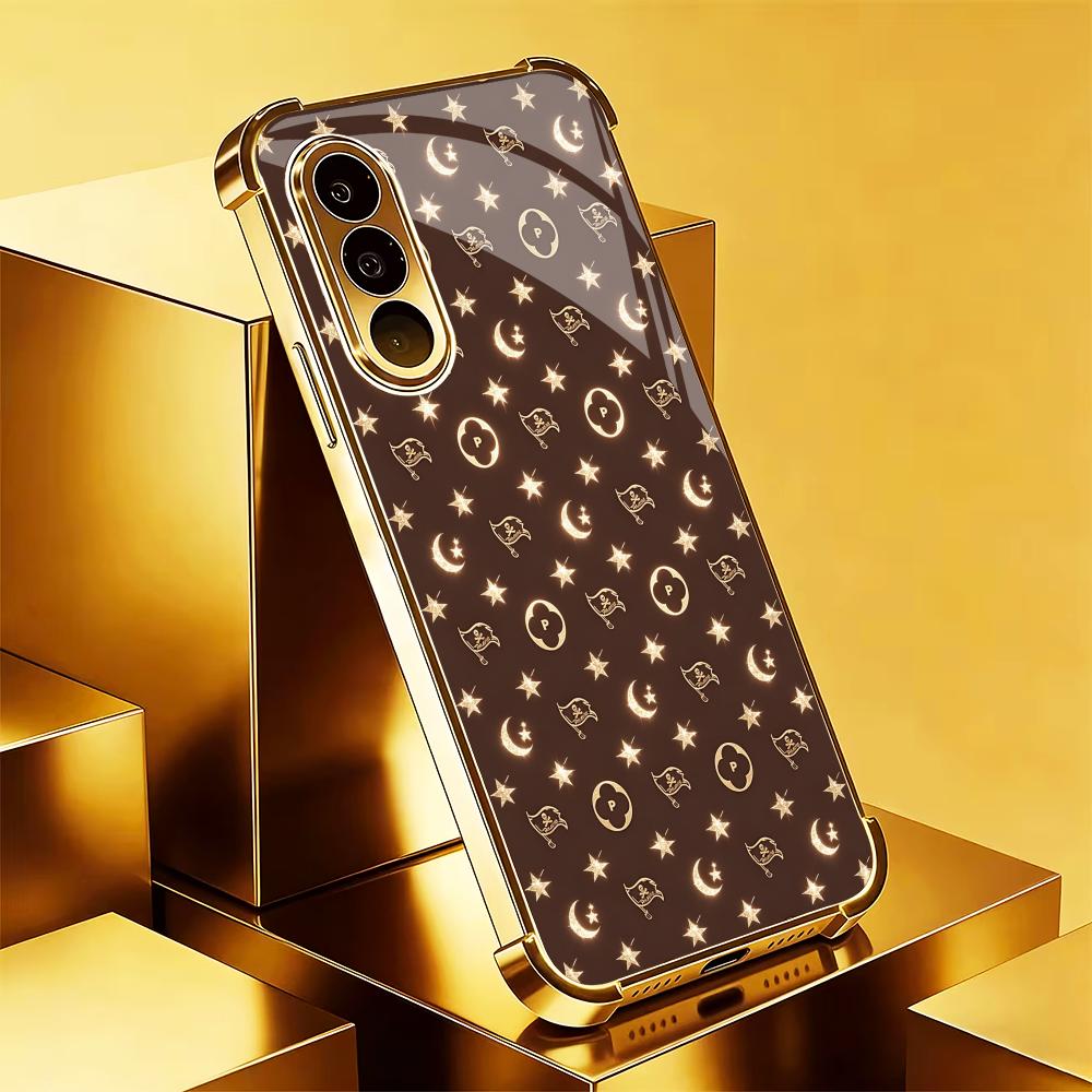 High-end Luxury Brown & Gold p - Phone Cases Quad Lock ulasan dan harga