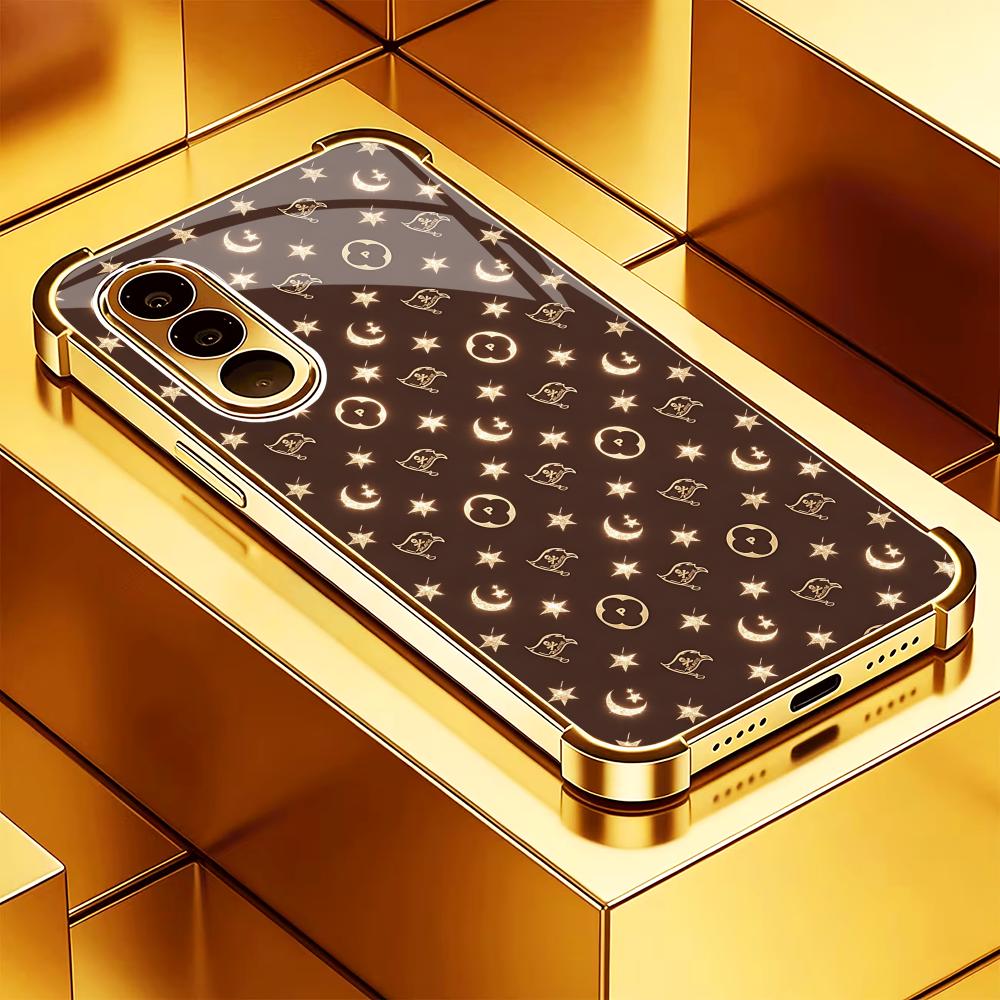 High-end Luxury Brown & Gold p - Phone Cases Quad Lock ulasan dan harga
