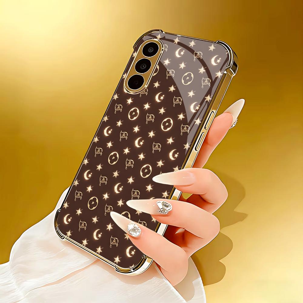 High-end Luxury Brown & Gold p - Phone Cases Quad Lock ulasan dan harga