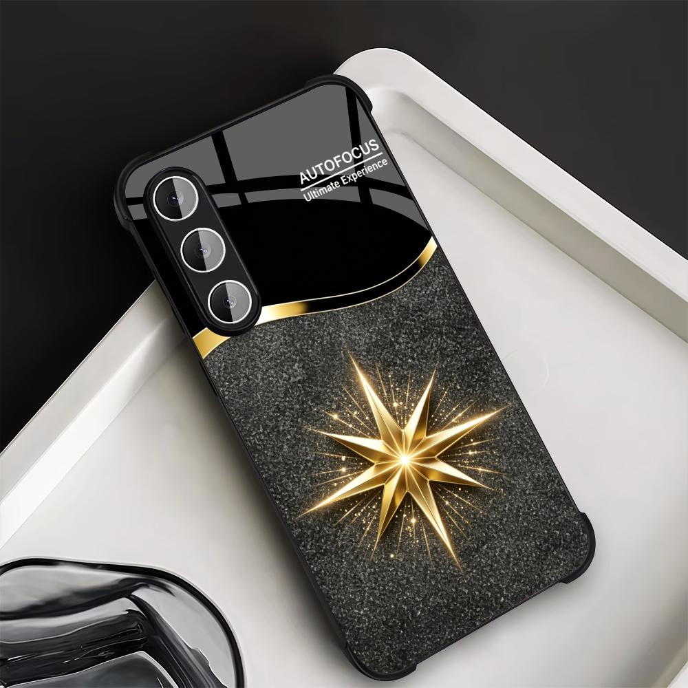 Black Shiny Gold Star phone ca - Phone Cases Quad Lock ulasan dan harga