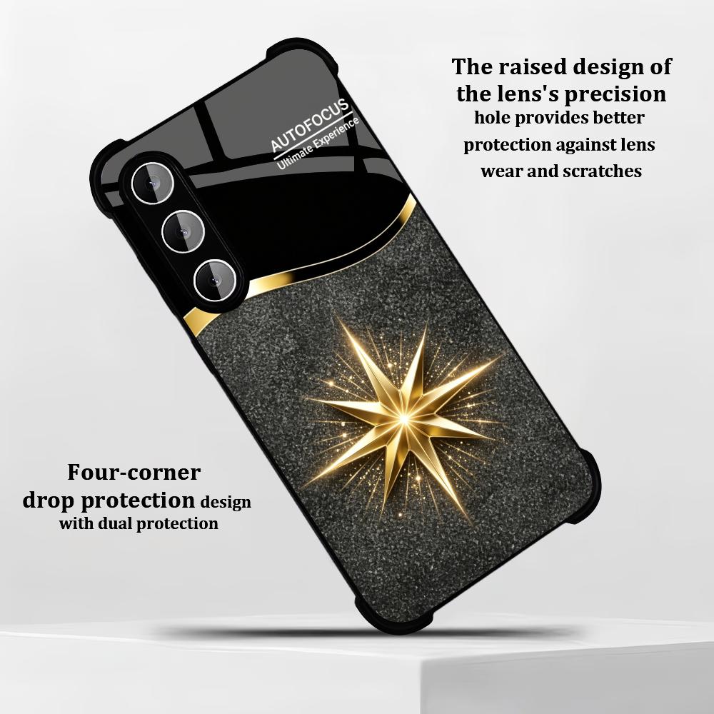 Black Shiny Gold Star phone ca - Phone Cases Quad Lock ulasan dan harga