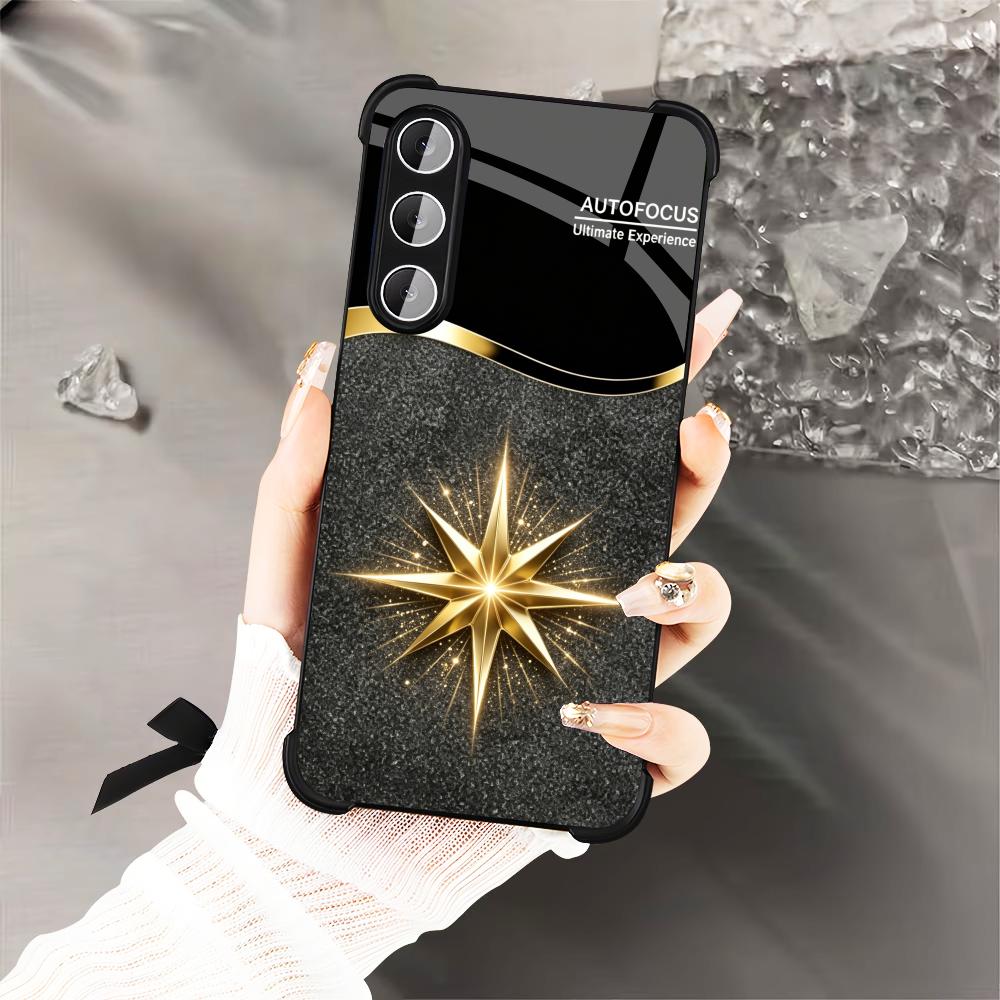 Black Shiny Gold Star phone ca - Phone Cases Quad Lock ulasan dan harga