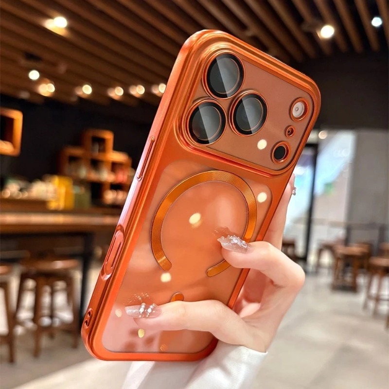 Magnetic Clear Luxury Plating  - Phone Cases That Cover The Camera ulasan dan harga