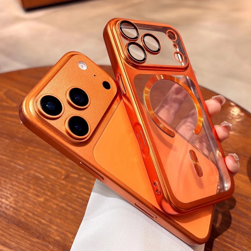 Magnetic Clear Luxury Plating  - Phone Cases That Cover The Camera ulasan dan harga