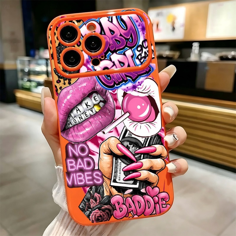 Hip Hop Pink Lips Baby Girl Gr - Phone Cases Girls ulasan dan harga