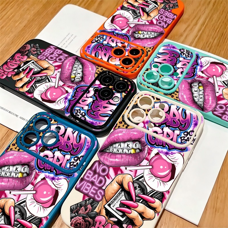 Hip Hop Pink Lips Baby Girl Gr - Phone Cases Girls ulasan dan harga