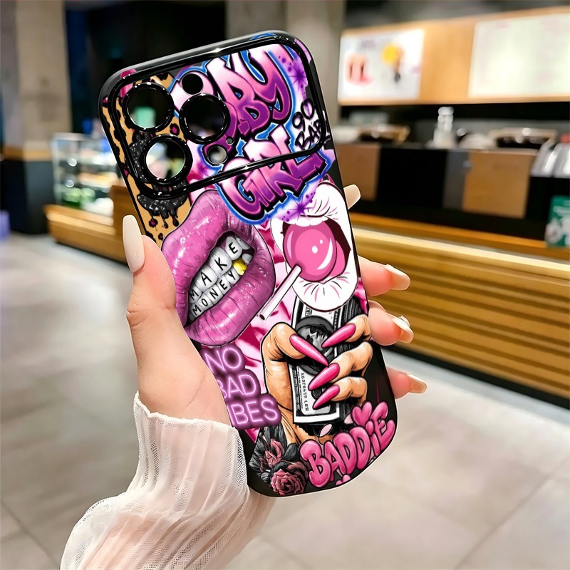 Hip Hop Pink Lips Baby Girl Gr - Phone Cases Girls ulasan dan harga