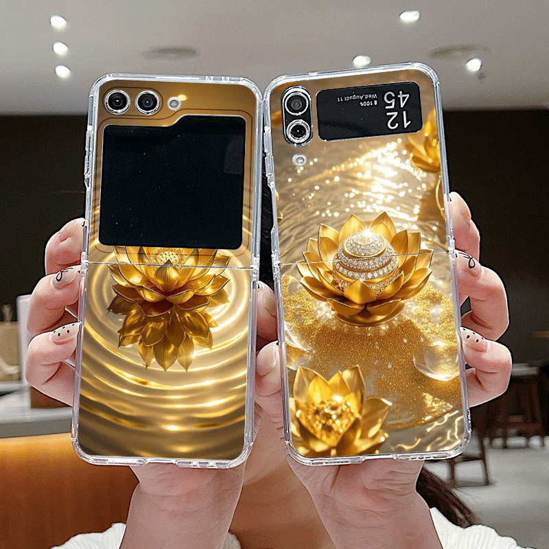 Creative Golden Lotus Flower P - Phone Cases Z Flip 7 ulasan dan harga