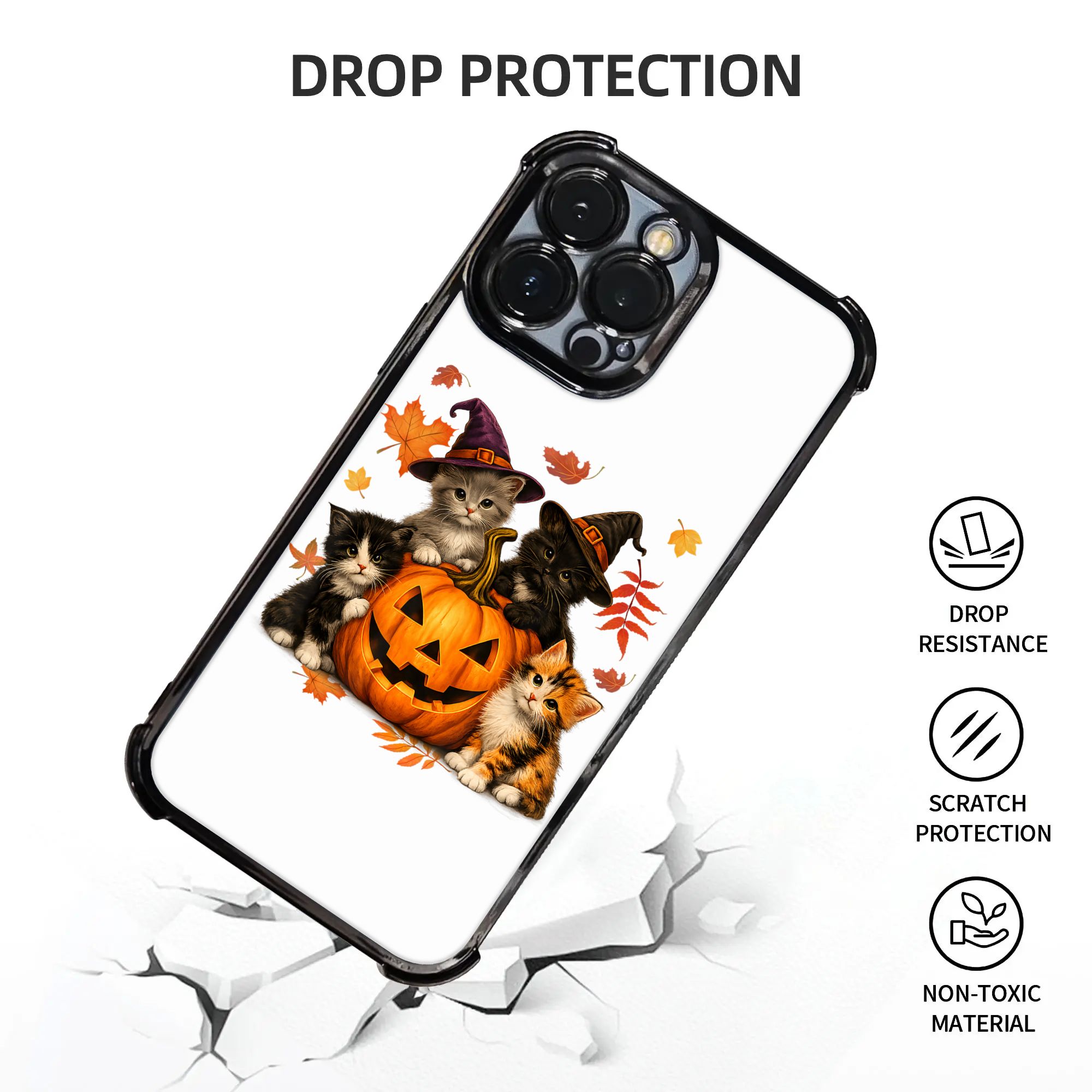 Halloween Cute Cats Pumpkin Sp - Phone Cases Men ulasan dan harga