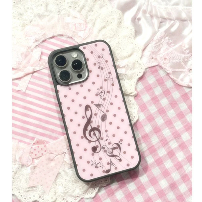 Korean ins Pink Brown Polka Do - Phone Cases Girls ulasan dan harga