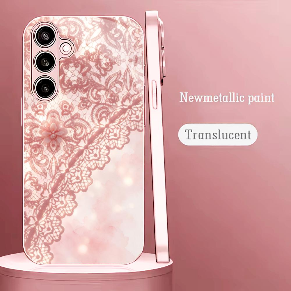 Exquisite Pink lace pattern ph - Phone Cases Quad Lock ulasan dan harga