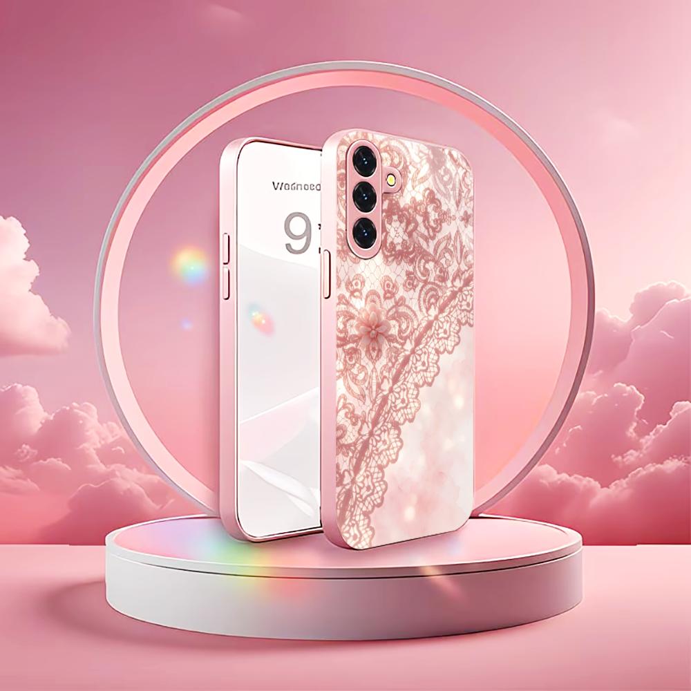 Exquisite Pink lace pattern ph - Phone Cases Quad Lock ulasan dan harga