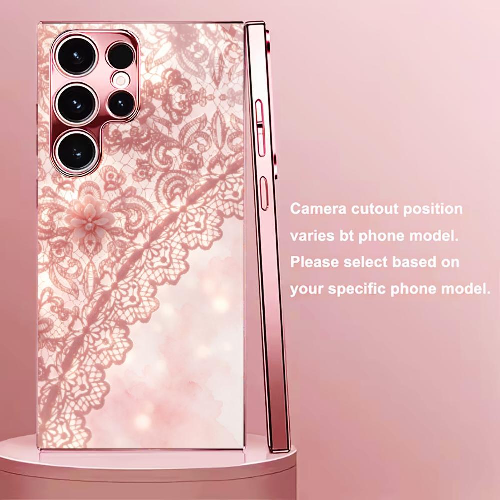 Exquisite Pink lace pattern ph - Phone Cases Quad Lock ulasan dan harga