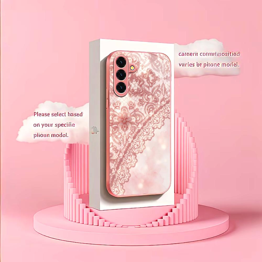 Exquisite Pink lace pattern ph - Phone Cases Quad Lock ulasan dan harga