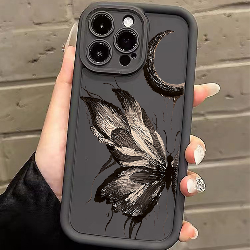 Silicone Painting Butterfly Ph - Phone Cases That Cover The Camera ulasan dan harga