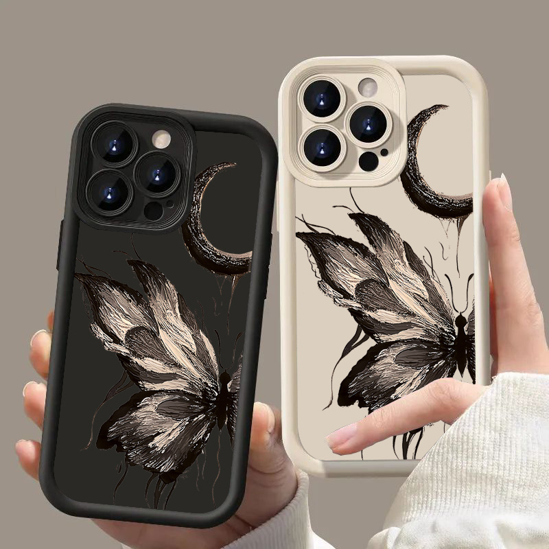 Silicone Painting Butterfly Ph - Phone Cases That Cover The Camera ulasan dan harga