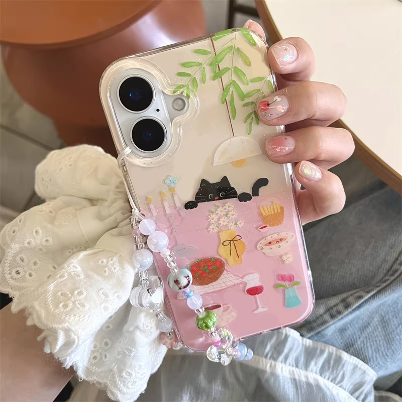 Ins Girl Cute Dining Table Lit - Phone Cases Girls ulasan dan harga