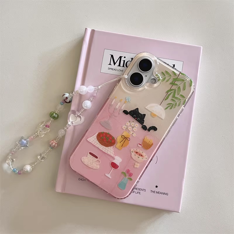 Ins Girl Cute Dining Table Lit - Phone Cases Girls ulasan dan harga